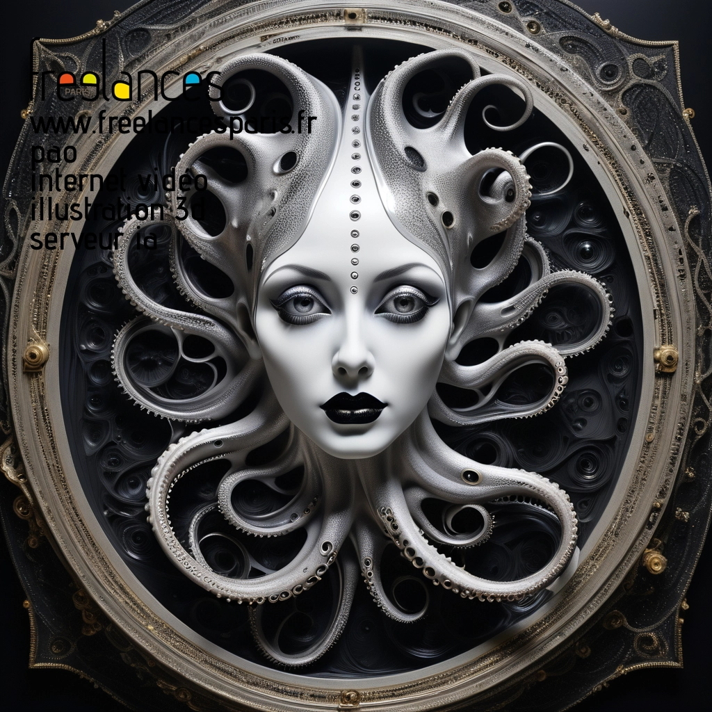 Pao mise en page internet vidéo illustration 3d serveur IA générative AI freelance paris studio de création magazines ufvxzpr0